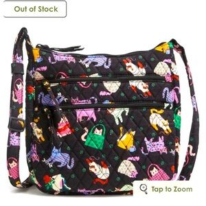 NWT Vera Bradley Herding Cats Trio Zip Hipster Crossbody Bag Purse